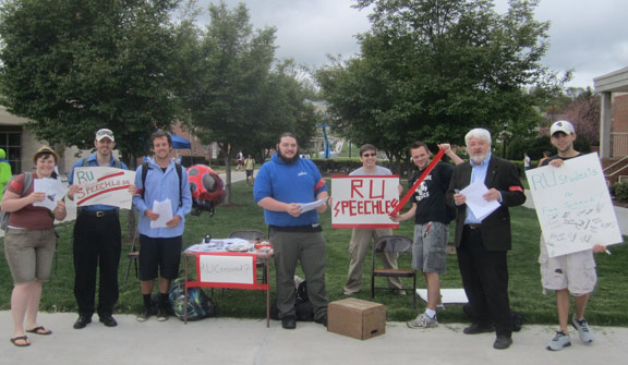 RU Free Speech protest May 1
